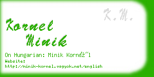 kornel minik business card